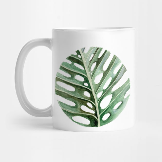 Circular Monstera Leaf by ShealeenLouise